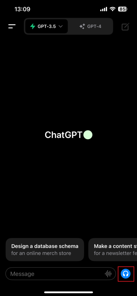 ChatGPTアプリの音声会話のやり方3-1