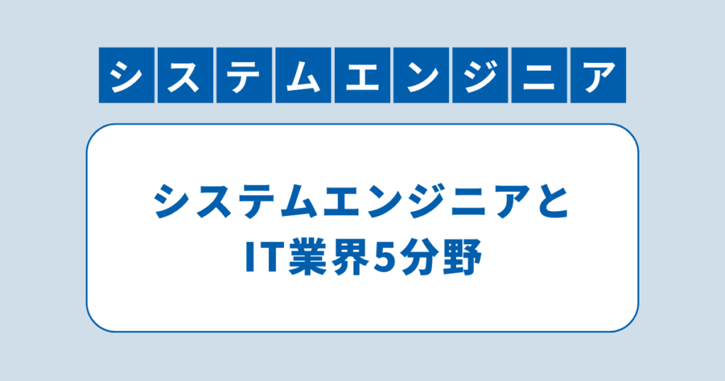 アイキャッチ（システムエンジニアとIT業界5分野）