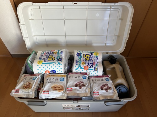 防災グッズをまとめて保管する収納ボックス