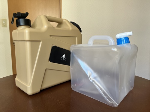 災害時に使うウォータータンクと備蓄水の防災グッズ1