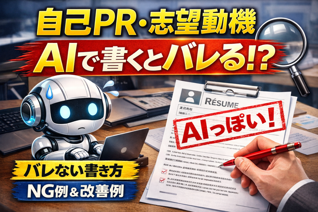 自己PR・志望動機をChatGPTで書くとバレる？NG例と改善例、バレない書き方を解説