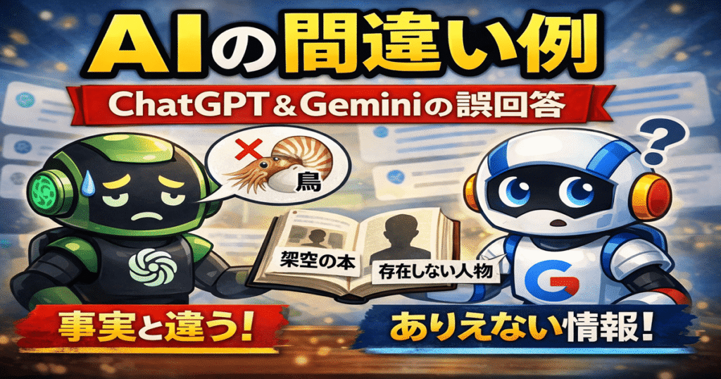 ChatGPTの間違った回答例 AIが間違える理由と対策を解説した画像