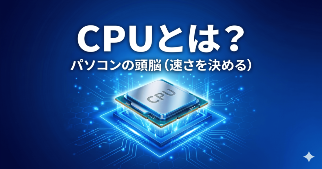CPUとは？パソコンの頭脳として処理速度を決めるパーツ