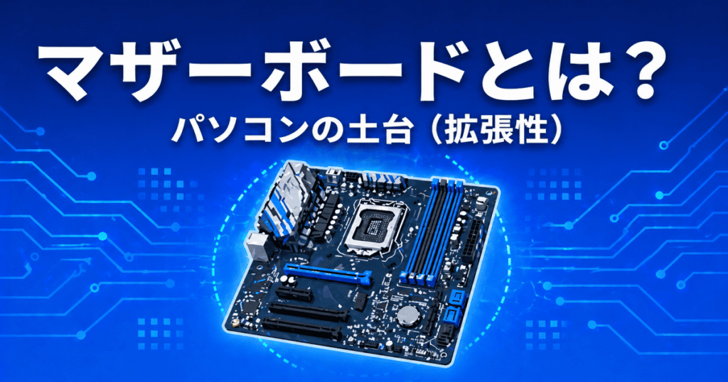 マザーボードとは？パソコンの土台として各パーツをつなぐ役割