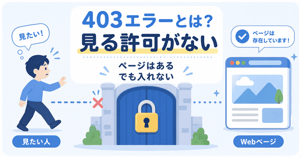 403エラーとはページを見る許可がない状態だと説明した図解