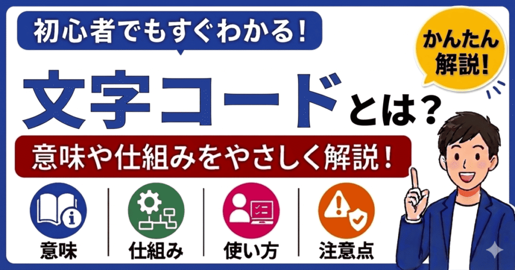 文字コードとは何かを初心者向けにわかりやすく解説
