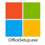 OfficeSetup.exeを実行する画面