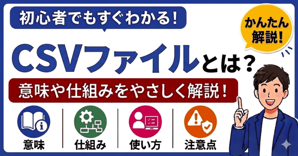 CSVファイルとは何かを初心者向けにわかりやすく解説
