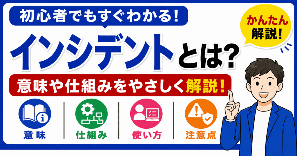 インシデントとは何かを初心者向けにわかりやすく解説
