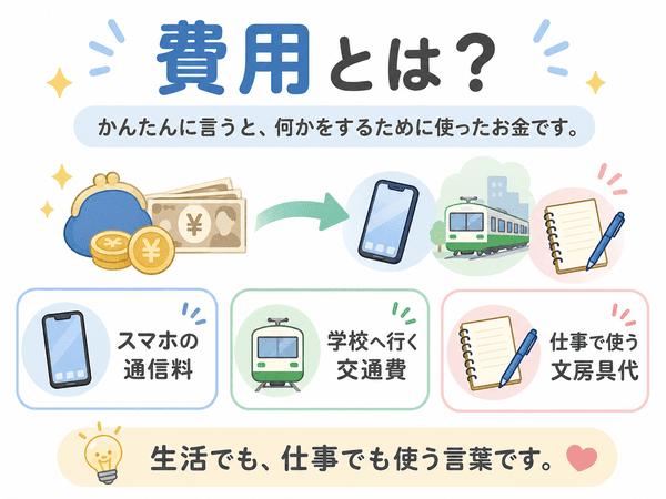 費用とは何かを初心者向けにわかりやすく解説した図