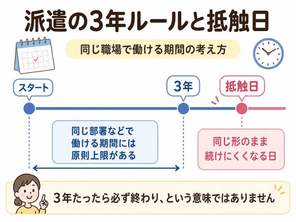 派遣の3年ルールと抵触日の考え方