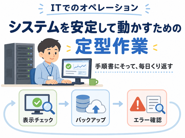 ITでのオペレーションはシステムを安定して動かすための定型作業