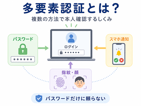 多要素認証とは何かを初心者向けに示した図