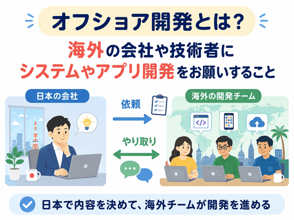 オフショア開発とは海外の会社や技術者にシステムやアプリ開発をお願いすること