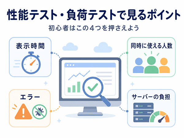 性能テストと負荷テストで見る表示時間・同時利用人数・エラー・サーバー負担