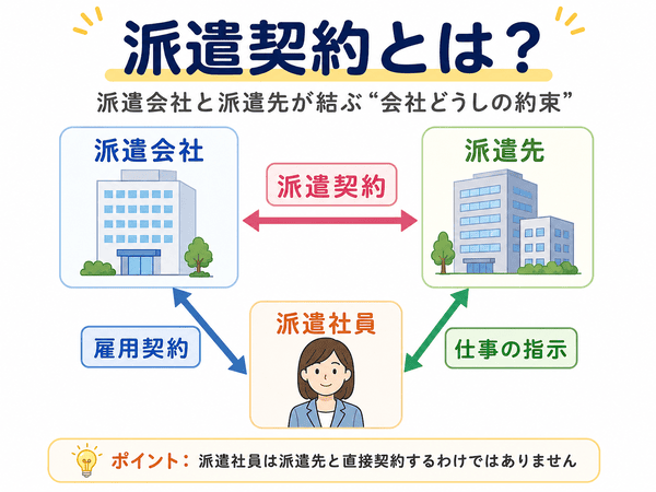 派遣契約とは何かを示す図