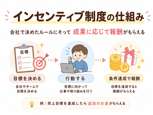 インセンティブ制度の仕組みを目標設定から報酬までの流れで解説