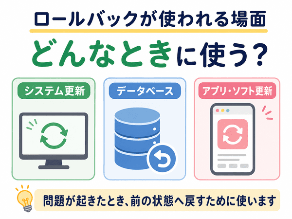 ロールバックが使われる場面を初心者向けに示す図