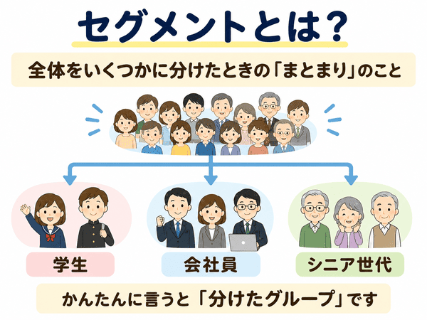 セグメントとは全体を分けたまとまりのこと