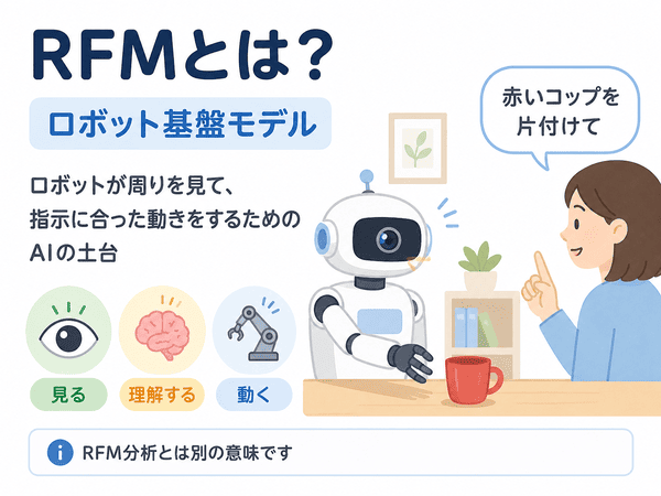 RFMとは何かを、ロボット基盤モデルとして初心者向けに説明した図解
