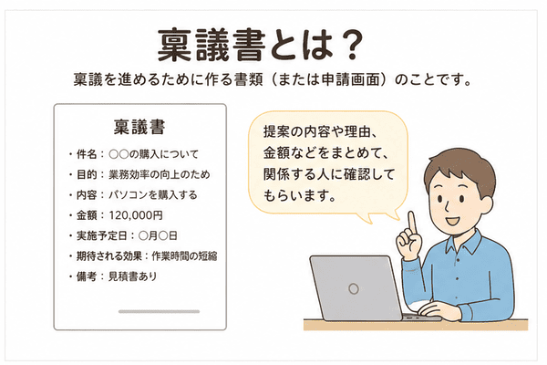 稟議書に書く目的や理由、金額などの主な内容