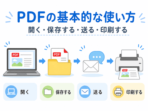 PDFを開く、保存する、送る、印刷する基本的な使い方