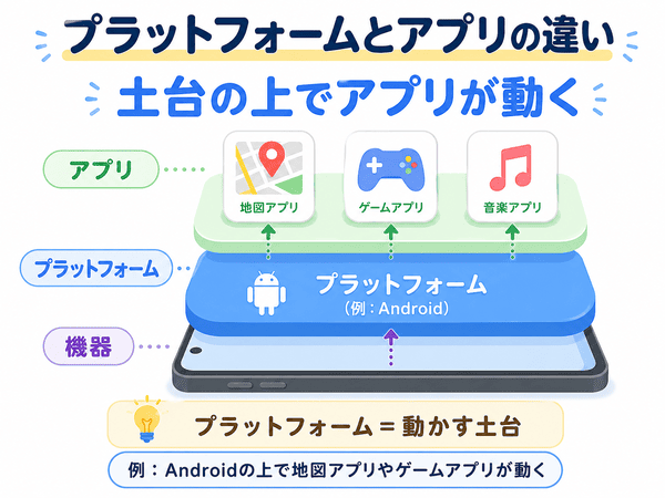 プラットフォームという土台の上でアプリが動く仕組み