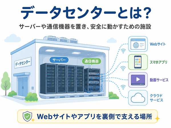 データセンターがWebサイトやアプリを裏側で支える仕組み