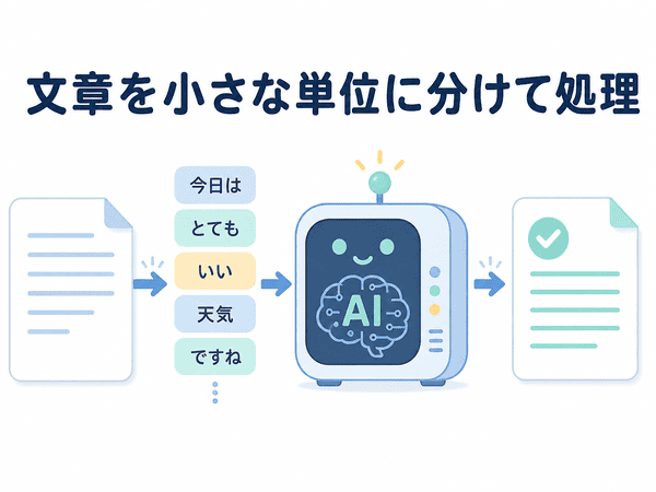 生成AIが文章を小さな単位に分けて処理する仕組み