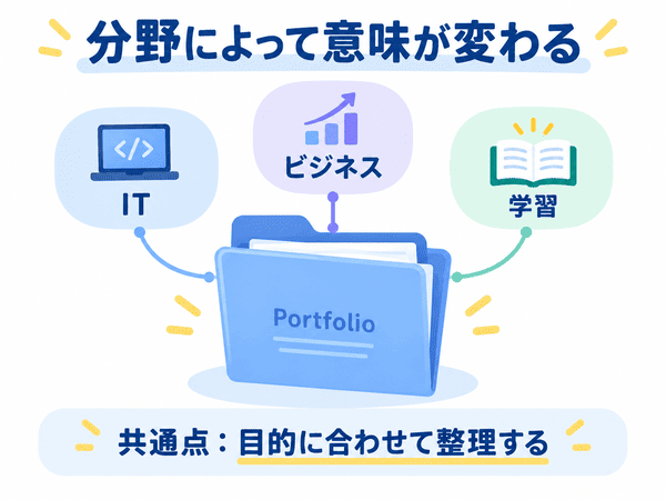 ポートフォリオはIT・ビジネス・学習で意味が変わる
