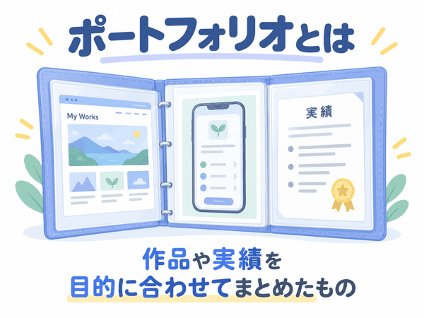 ポートフォリオとは作品や実績を目的に合わせてまとめたもの