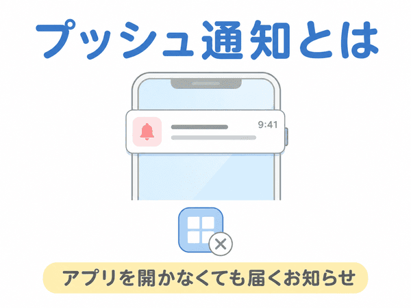 プッシュ通知とはアプリを開かなくても届くお知らせ